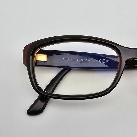 Gucci GG3607 7EH Brown Red Yellow Gold Eyeglasses Frame w/ Case Italy 52-15-140 - Picture 14 of 16